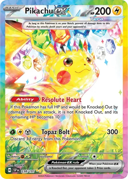 Pikachu ex 238/191, Surging Sparks